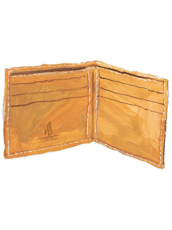 Baseball Glove Leather Wallet by J. Peterman